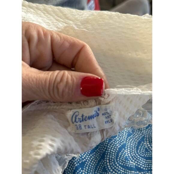 Vintage Artemis Boutique Women's Full Slip Embroidered Sheer Night Gown Size 38 - Picture 2 of 7